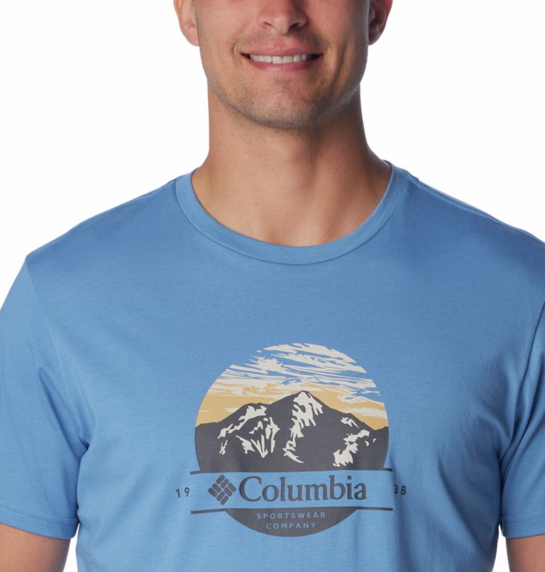 Blue Men Columbia Path Lake™ II Graphic T Shirts | 31640080