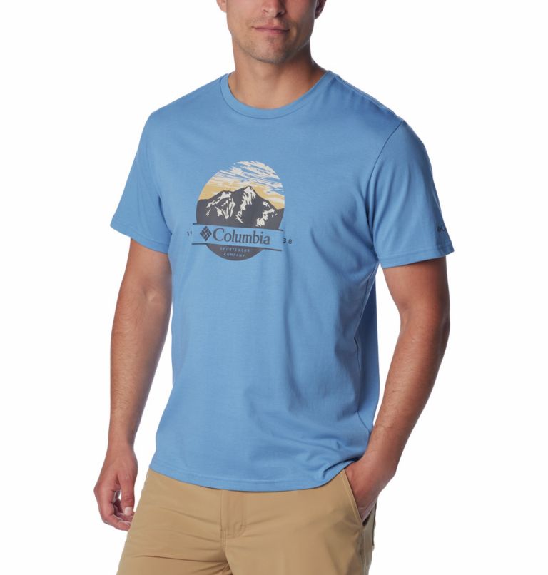 Blue Men Columbia Path Lake™ II Graphic T Shirts | 31640080