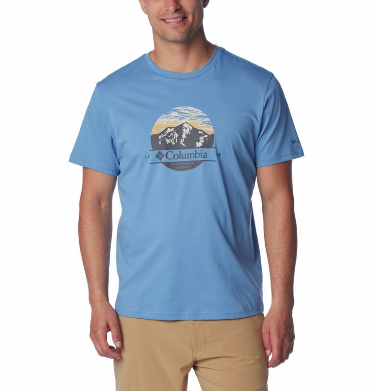 Blue Men Columbia Path Lake™ II Graphic T Shirts | 31640080