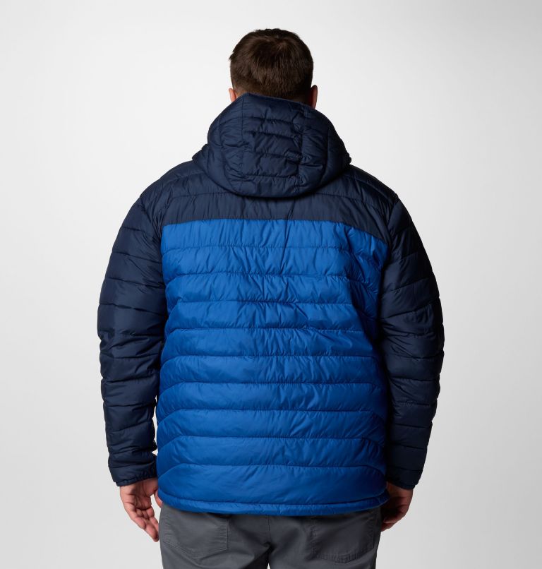 Blue Men Columbia Powder Lite™ II Hooded Insulated Extended Size Puffer Jacket | 41660037