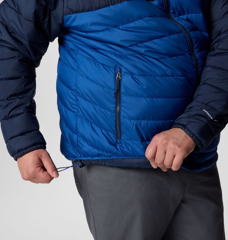 Blue Men Columbia Powder Lite™ II Hooded Insulated Extended Size Puffer Jacket | 41660037