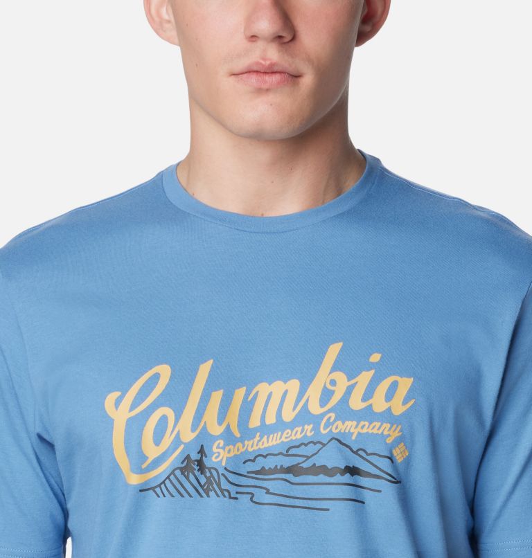 Blue Men Columbia Rockaway River™ Graphic T Shirts | 82292504