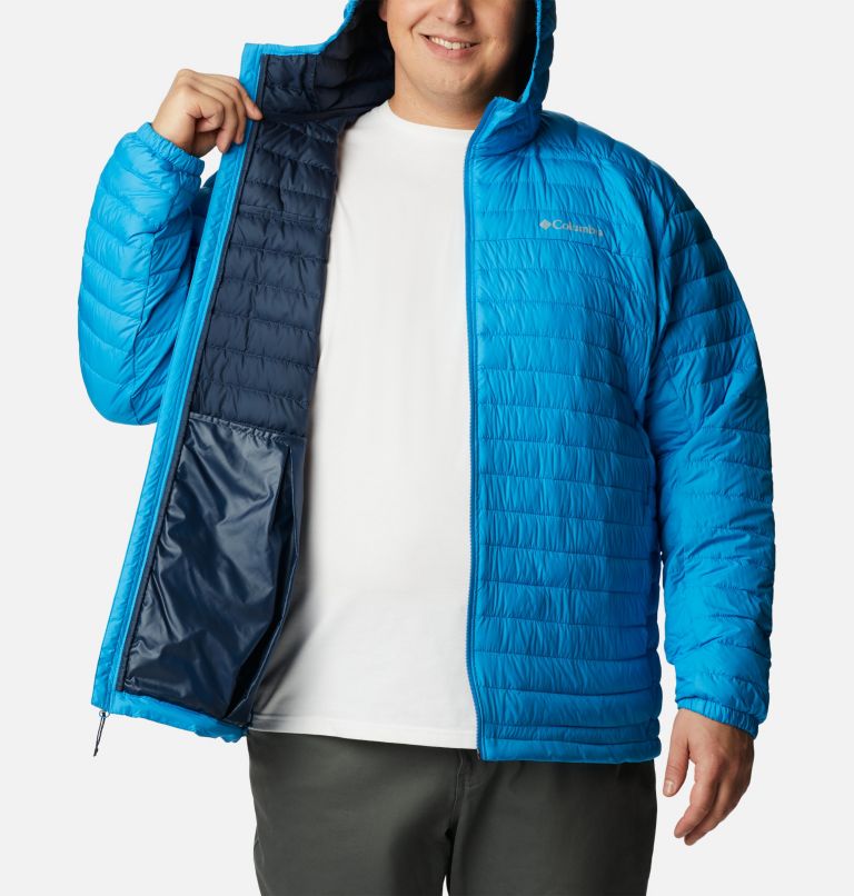 Blue Men Columbia Silver Falls™ Hooded Insulated Extended Size Jackets | 37248001