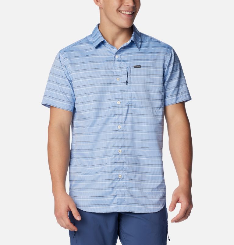 Blue Men Columbia Silver Ridge™ Utility Short Sleeve Shirts | 50433984