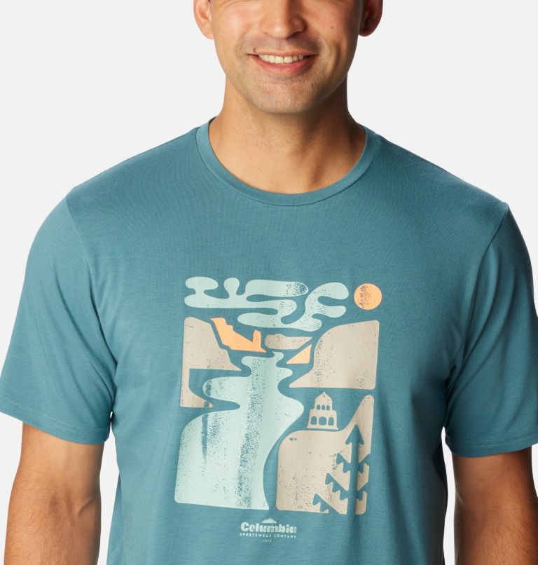 Blue Men Columbia Sun Trek™ Technical T Shirts | 90348360