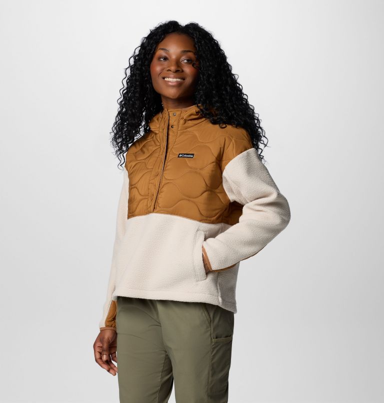 Brown Women Columbia Cloud Point™ Hooded Hybrid Fleece | 19491315