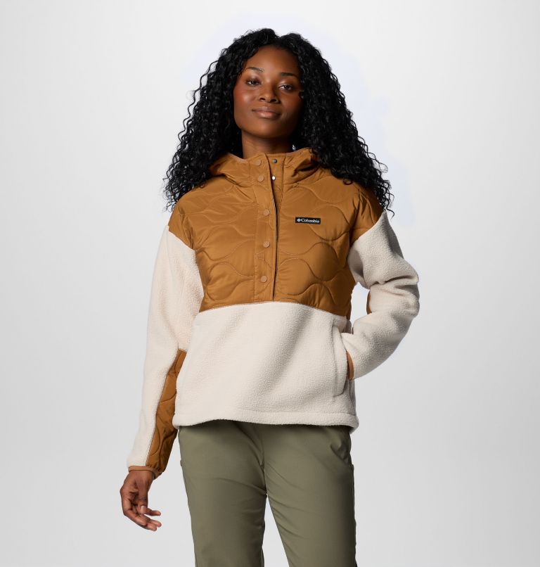 Brown Women Columbia Cloud Point™ Hooded Hybrid Fleece | 19491315