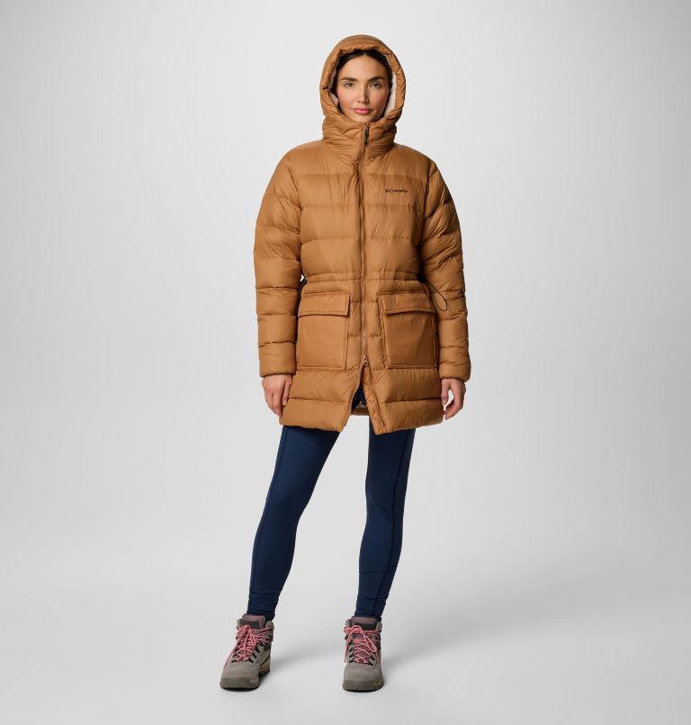 Brown Women Columbia Harmony Falls™ Hooded Mid Down Puffer Jacket | 56005820