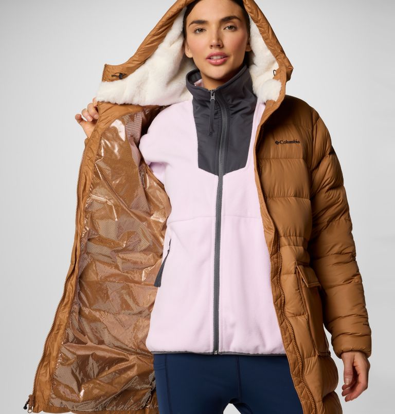 Brown Women Columbia Harmony Falls™ Hooded Mid Down Puffer Jacket | 56005820