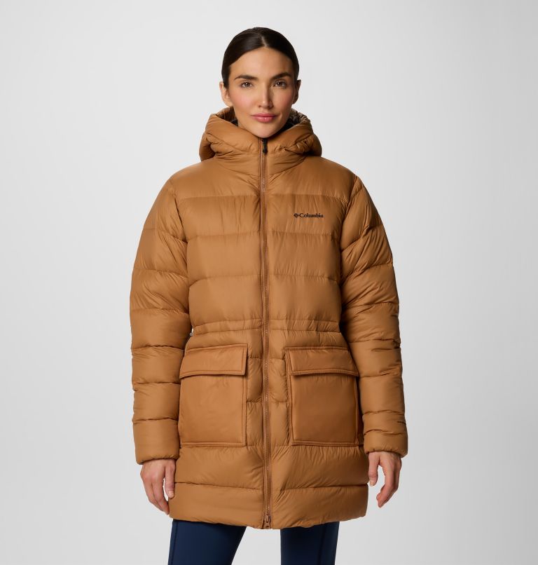 Brown Women Columbia Harmony Falls™ Hooded Mid Down Puffer Jacket | 56005820