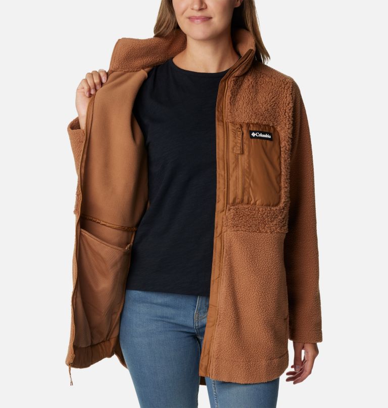 Brown Women Columbia Lodge™ Sherpa Long Fleece Jackets | 21791270