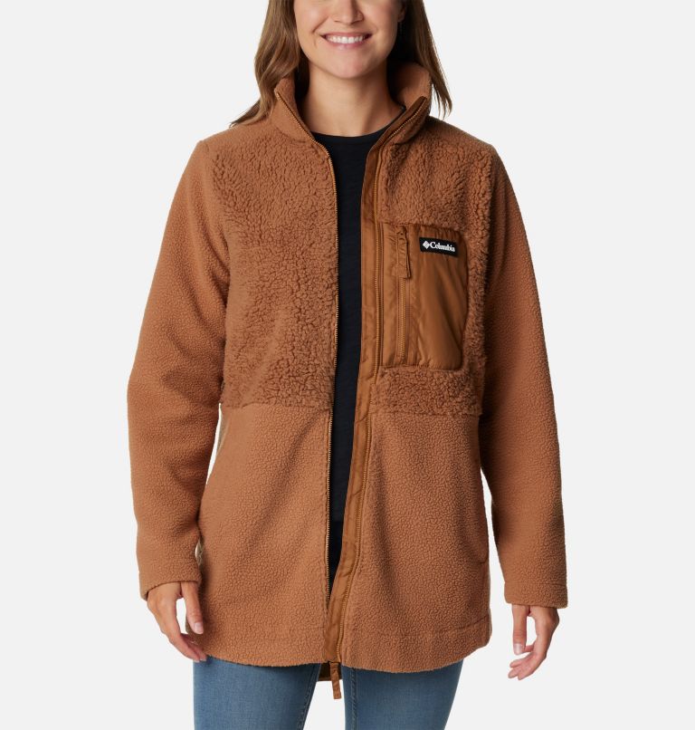 Brown Women Columbia Lodge™ Sherpa Long Fleece Jackets | 21791270