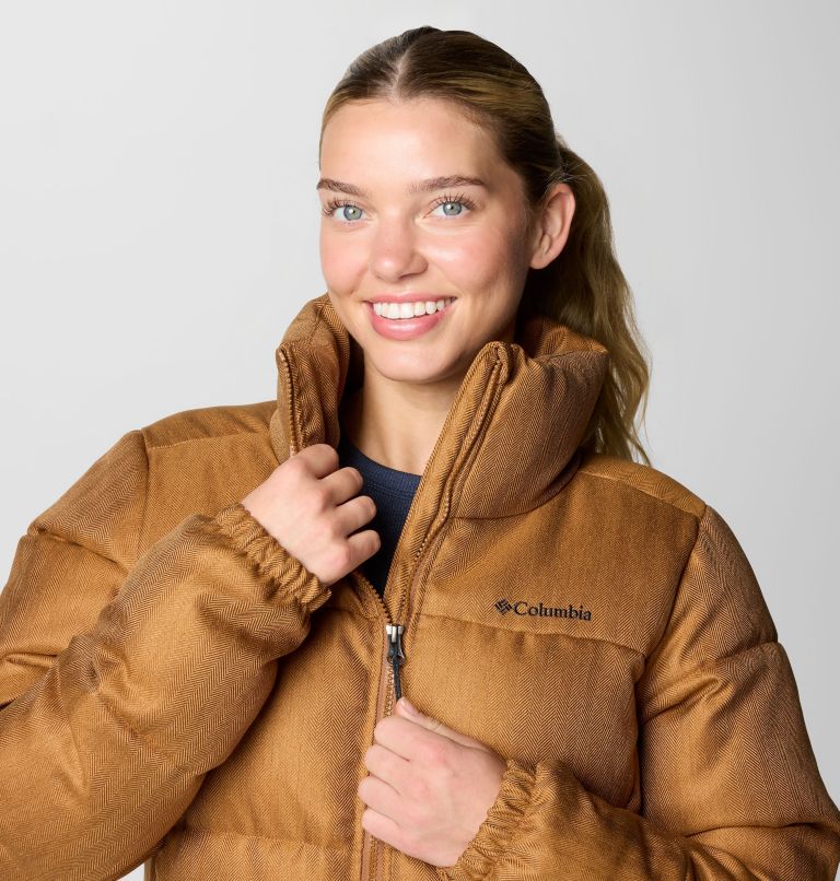 Brown Women Columbia Puffect™ Herringbone Puffer Jacket | 6273048