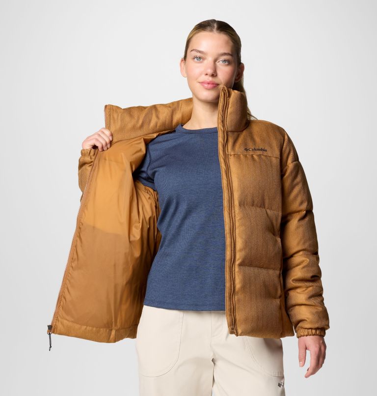 Brown Women Columbia Puffect™ Herringbone Puffer Jacket | 6273048