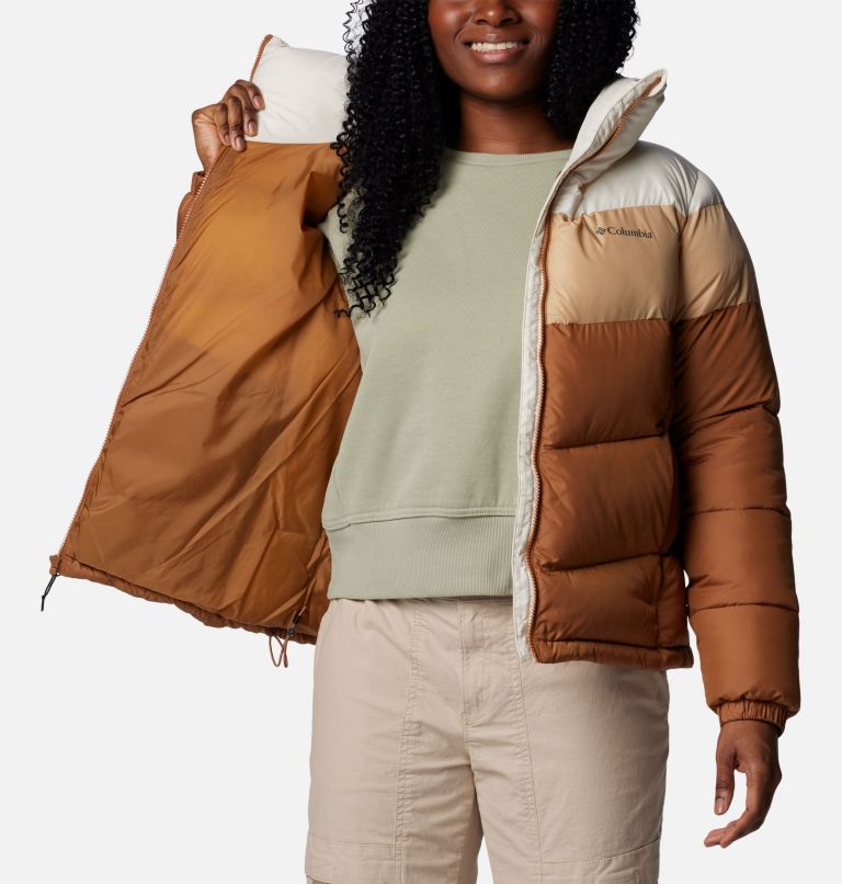 Brown Women Columbia Puffect™ II Colourblock Puffer Jacket | 57079468