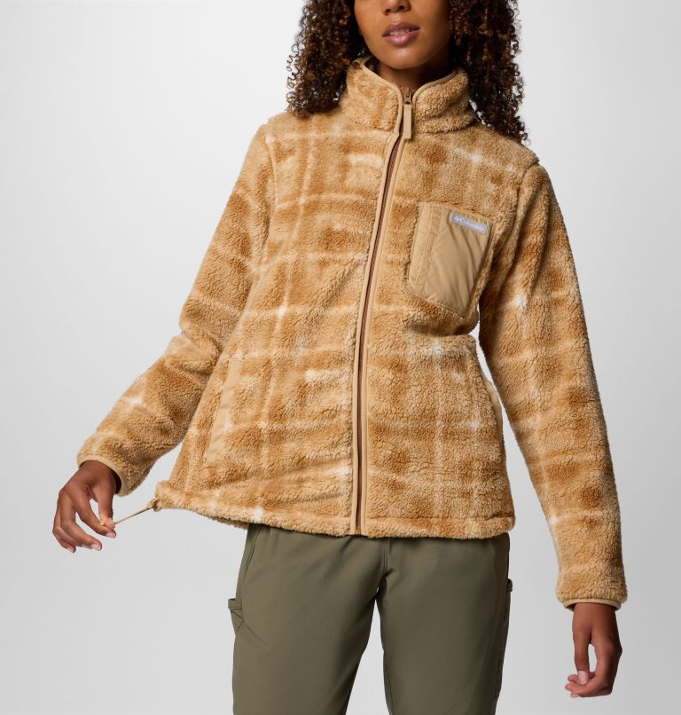 Brown Women Columbia West Bend™ II Printed Sherpa Fleece Jackets | 63854112