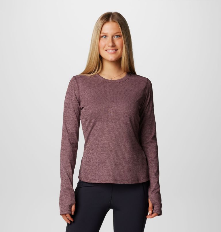 Burgundy Women Columbia Boundless™ Days Knit Long Sleeve T Shirts | 90369651