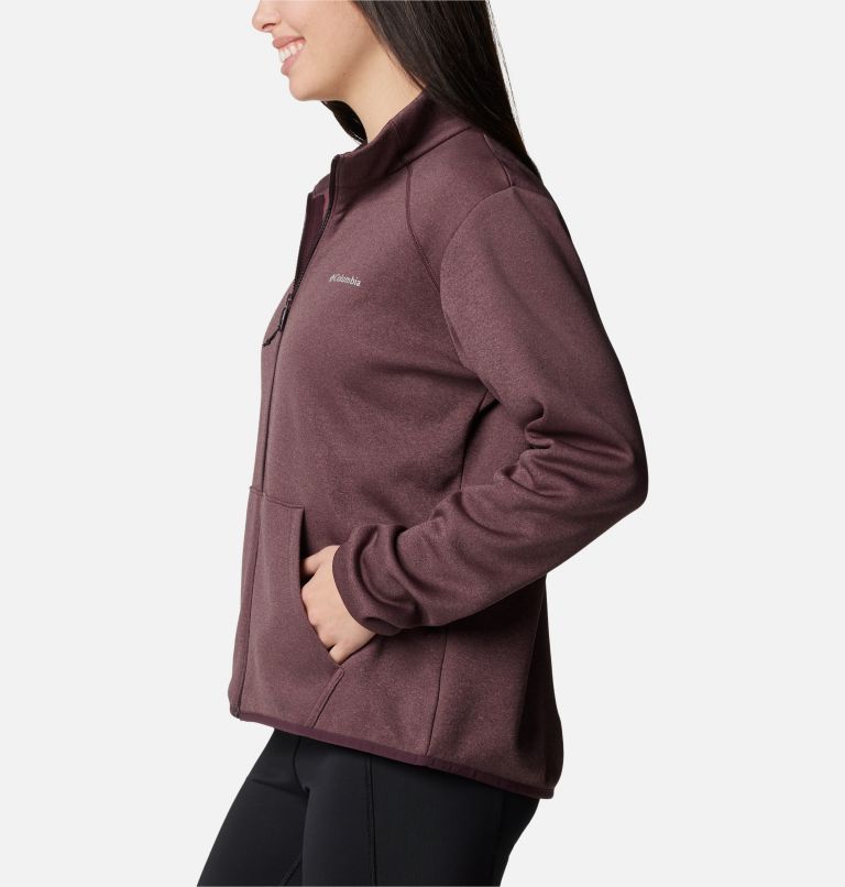 Burgundy Women Columbia Col Hike Tech FZ Fleece Jackets | 52845546