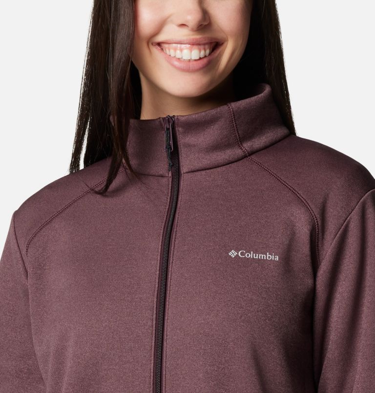 Burgundy Women Columbia Col Hike Tech FZ Fleece Jackets | 52845546