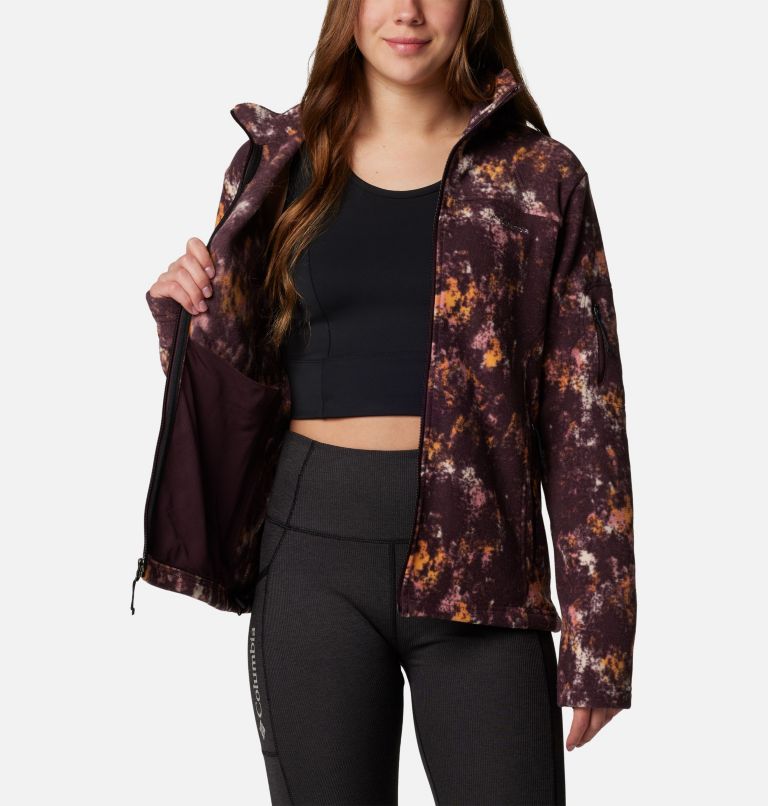 Burgundy Women Columbia Fast Trek™ Printed Jackets | 91846610