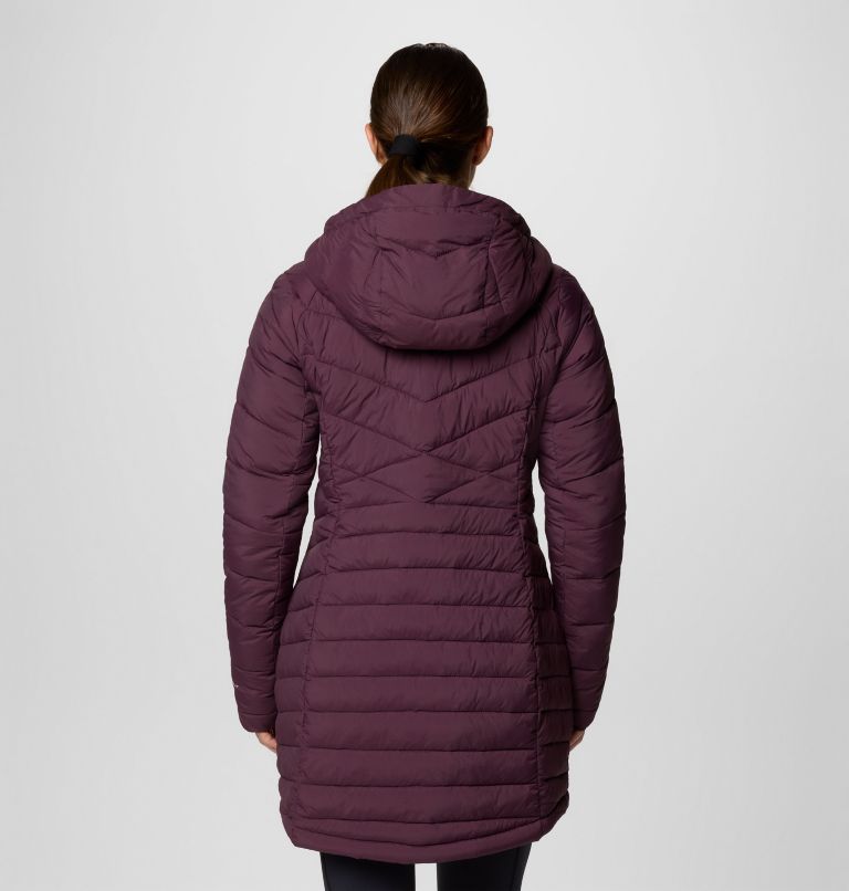 Burgundy Women Columbia Joy Peak™ II Hooded Mid Insulated Puffer Jacket | 59178079