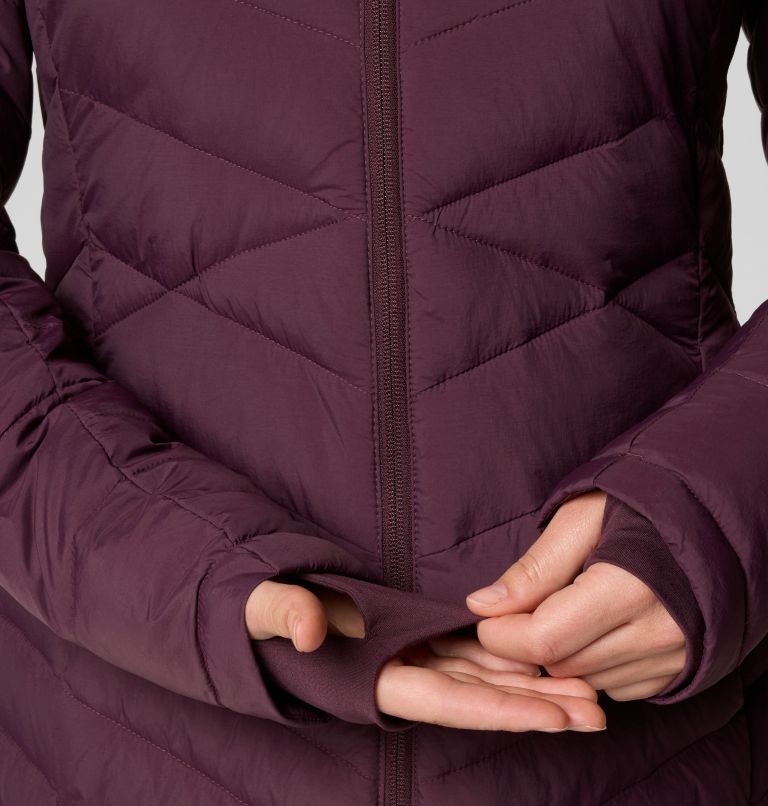 Burgundy Women Columbia Joy Peak™ II Hooded Mid Insulated Puffer Jacket | 59178079