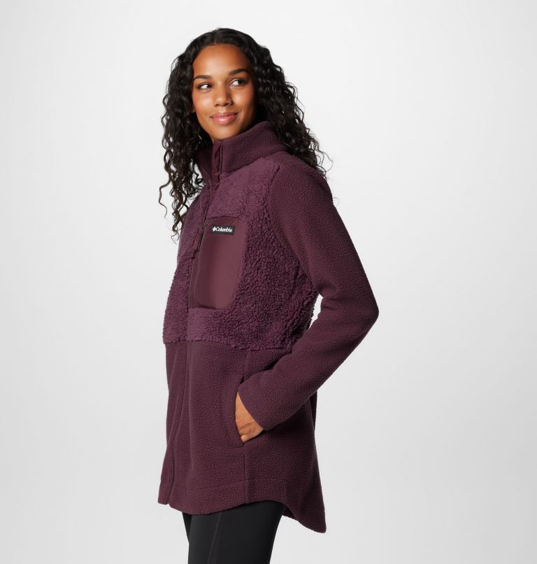 Burgundy Women Columbia Lodge™ Sherpa Long Fleece Jackets | 54188932