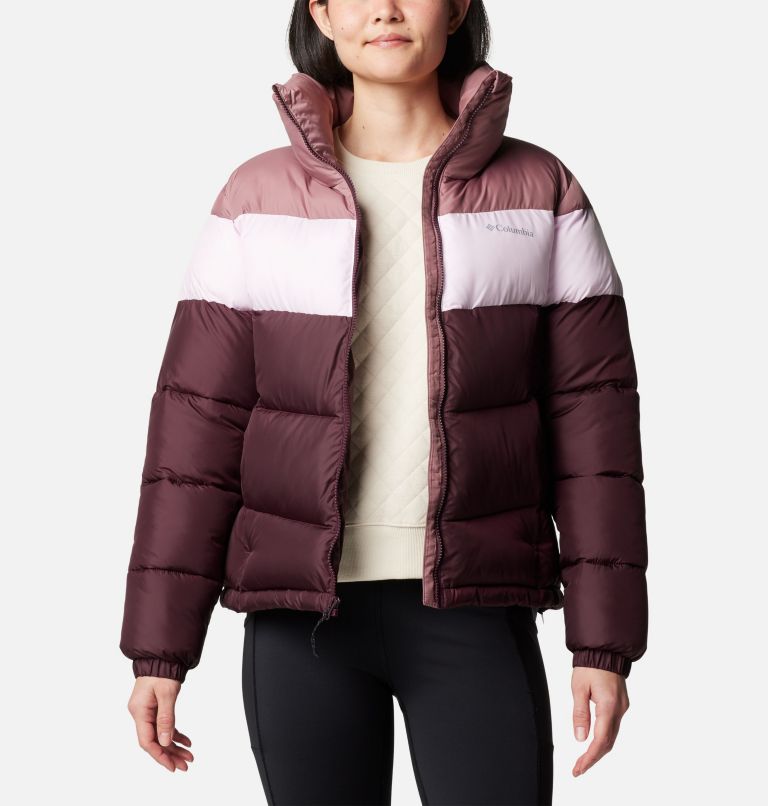 Burgundy Women Columbia Puffect™ II Colourblock Puffer Jacket | 69657115