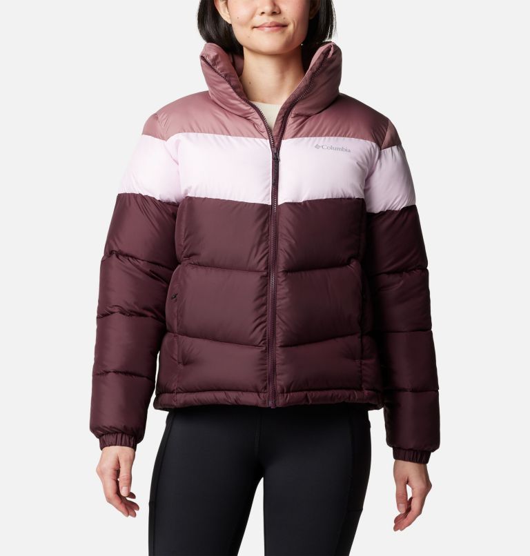 Burgundy Women Columbia Puffect™ II Colourblock Puffer Jacket | 69657115