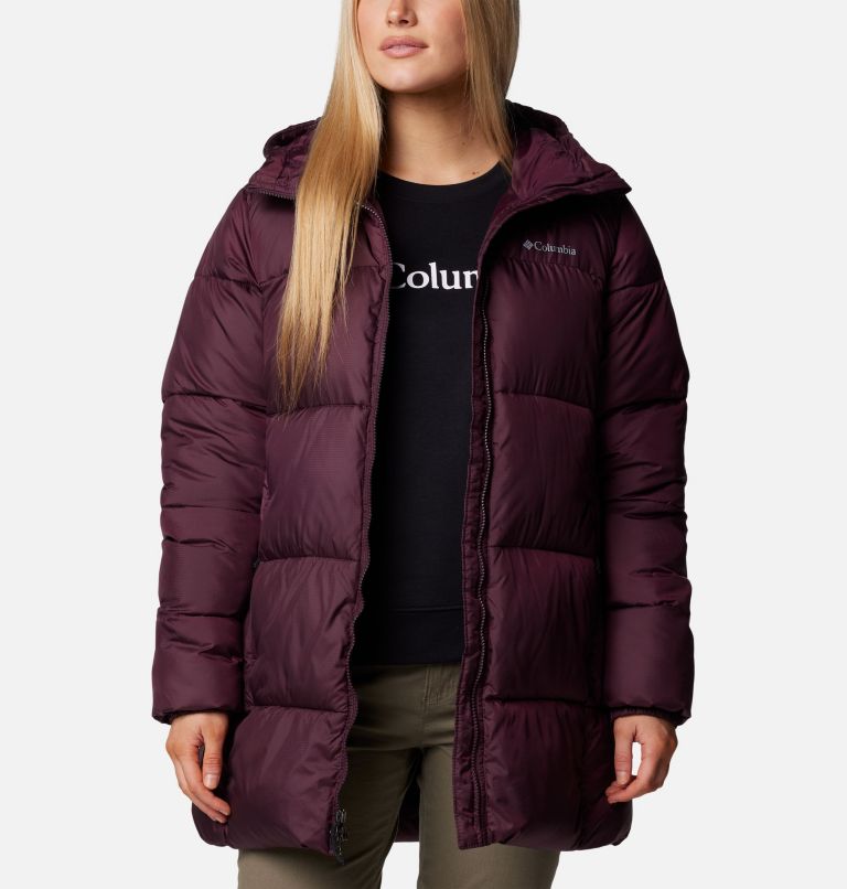 Burgundy Women Columbia Puffect™ II Hooded Mid Puffer Jacket | 50122429