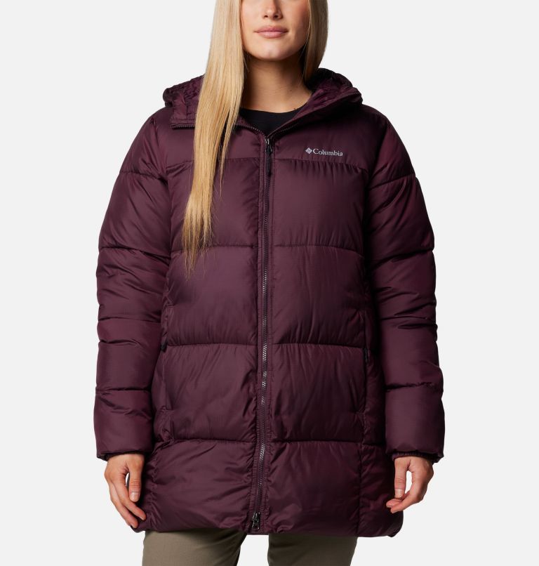 Burgundy Women Columbia Puffect™ II Hooded Mid Puffer Jacket | 50122429