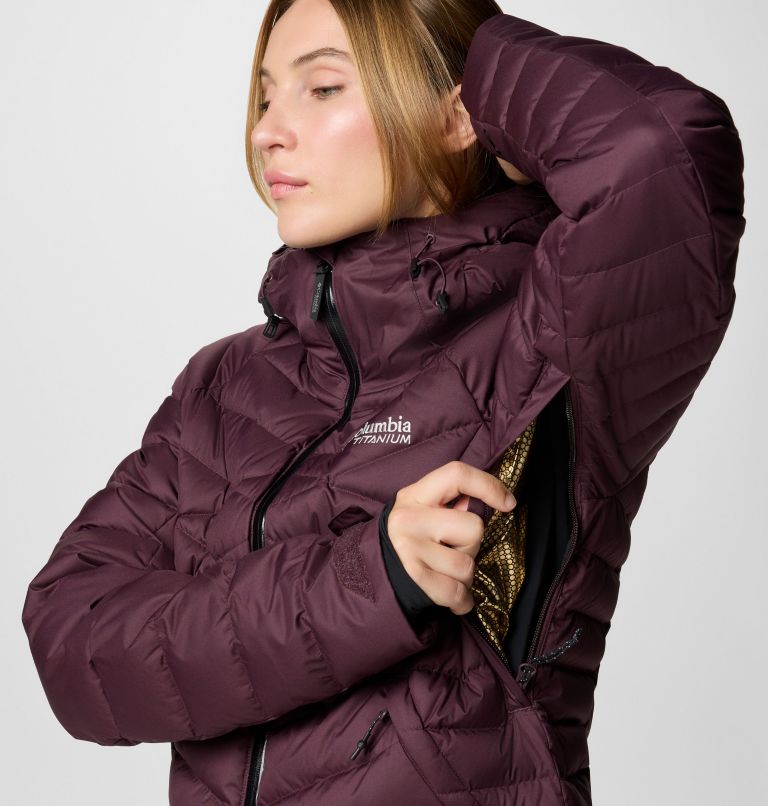 Burgundy Women Columbia Roaring Fork™ II Waterproof Down Ski Jackets | 18532044