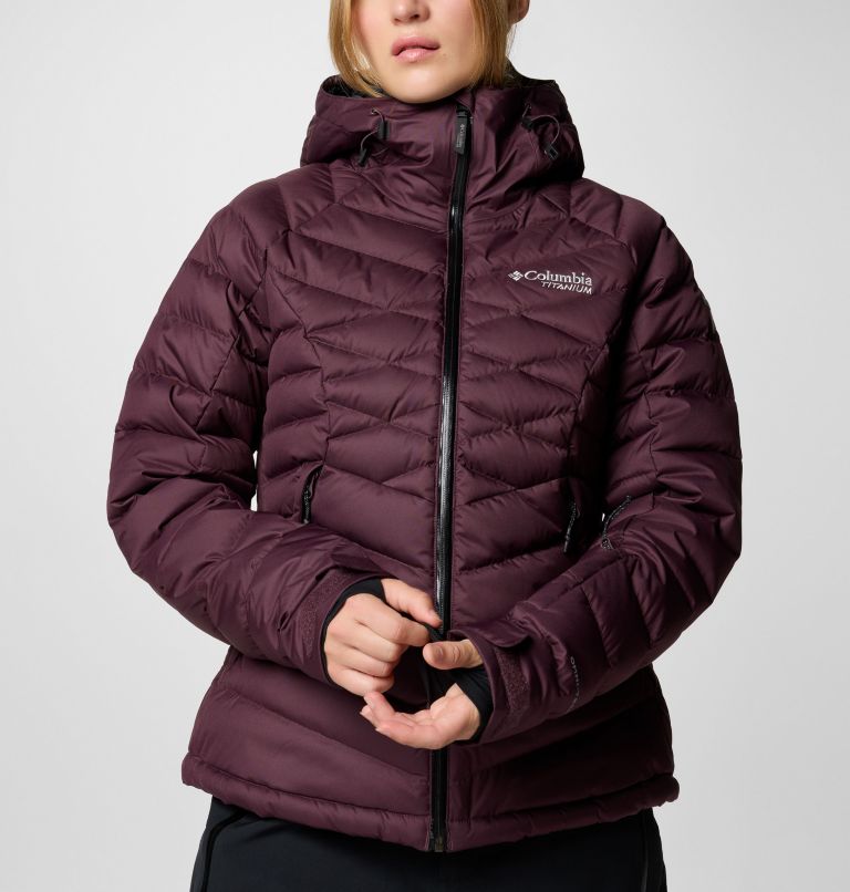 Burgundy Women Columbia Roaring Fork™ II Waterproof Down Ski Jackets | 18532044