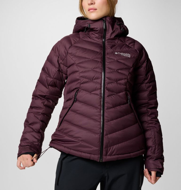 Burgundy Women Columbia Roaring Fork™ II Waterproof Down Ski Jackets | 18532044