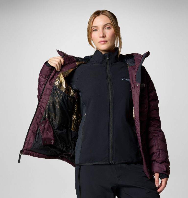 Burgundy Women Columbia Roaring Fork™ II Waterproof Down Ski Jackets | 18532044