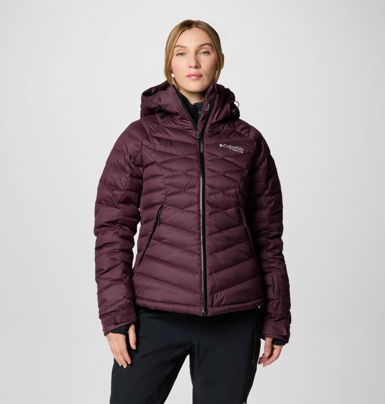 Burgundy Women Columbia Roaring Fork™ II Waterproof Down Ski Jackets | 18532044