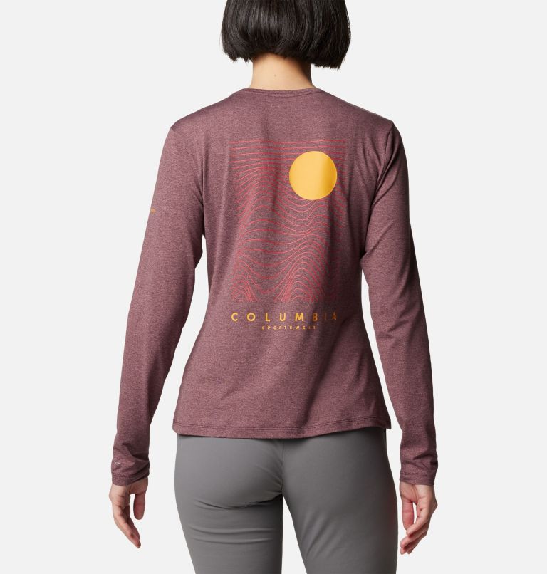 Burgundy Women Columbia Sloan Ridge™ Graphic Long Sleeve Technical T Shirts | 7557116