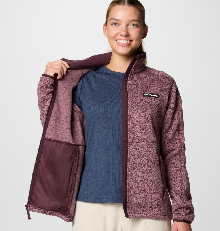 Burgundy Women Columbia Sweater Weather™ II Fleece Jackets | 9837823