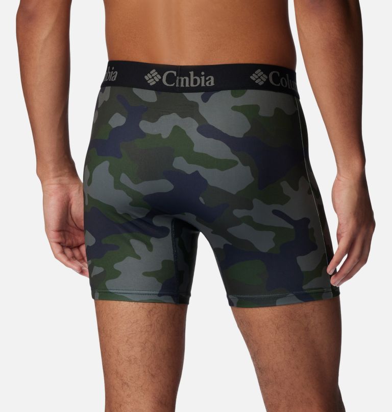 Camo Men Columbia Mens Printed 360 Stretch 3-Pack Boxer Br Briefs | 91685044