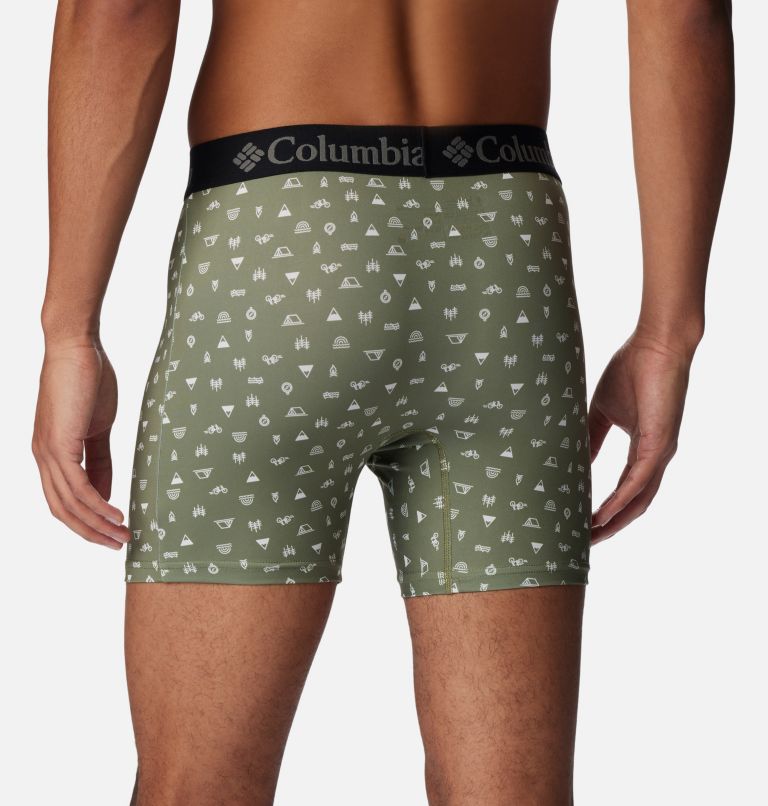 Camo Men Columbia Mens Printed 360 Stretch 3-Pack Boxer Br Briefs | 91685044