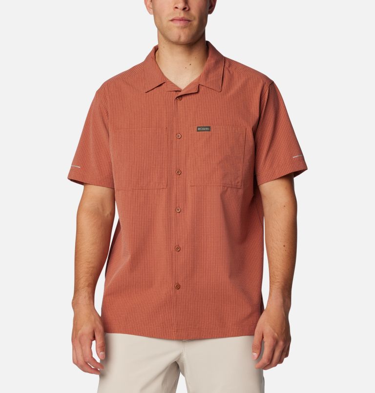 Coral Men Columbia Black Mesa™ Lightweight Short Sleeve Hiking Shirts | 54951024