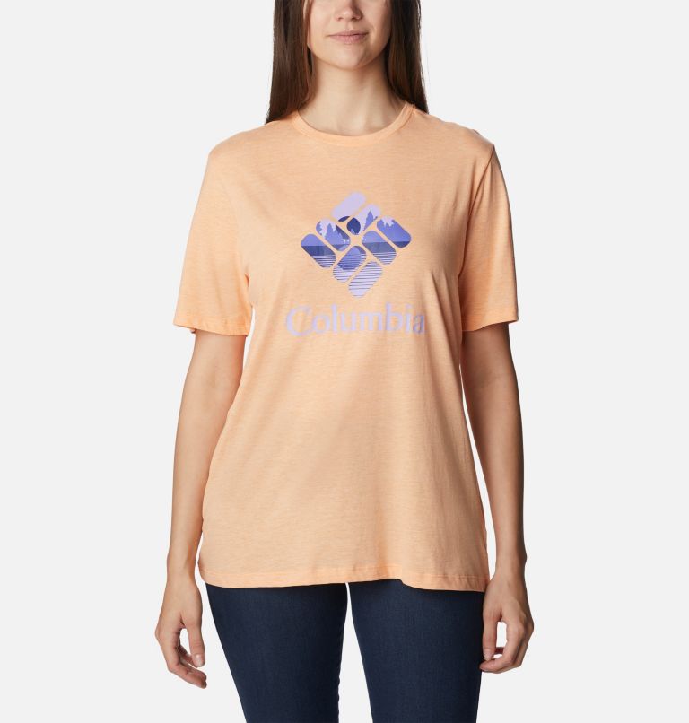 Coral Women Columbia Bluebird Day™ Relaxed T Shirts | 75265327