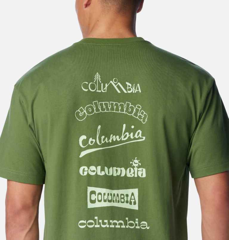 Green Men Columbia Burnt Lake™ Graphic T Shirts | 91854363