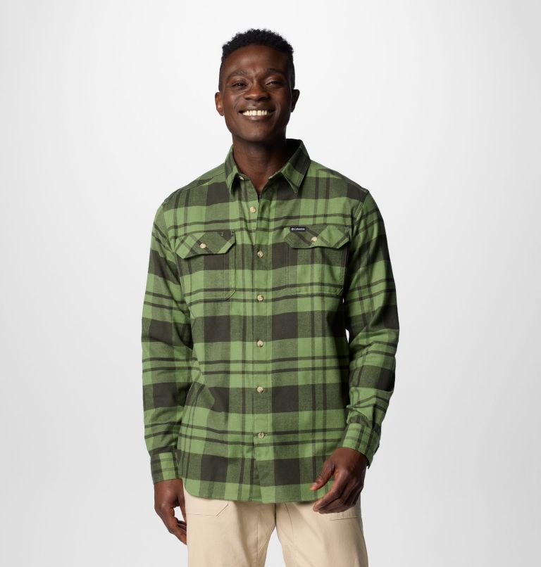 Green Men Columbia Flare Gun™ Stretch Flannel Shirts | 44576085