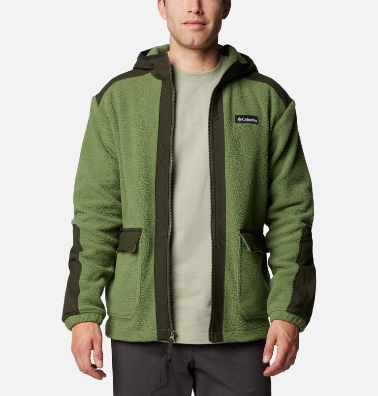 Green Men Columbia Landroamer™ Hooded Sherpa Fleece Jackets | 11390554