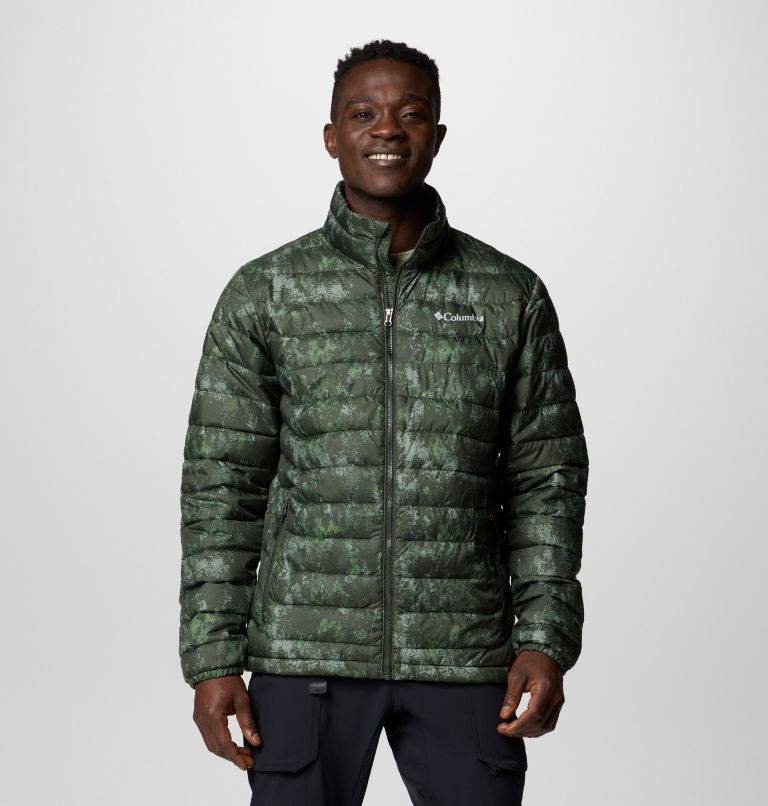 Green Men Columbia Powder Lite™ II Printed Insulated Puffer Jacket | 78729127