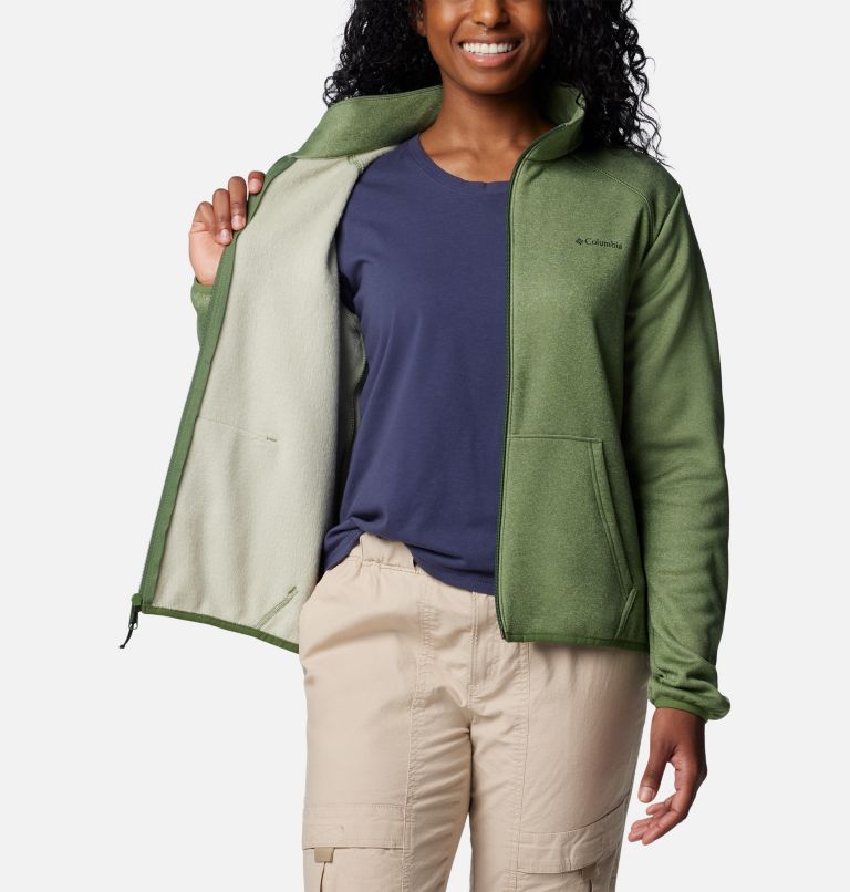 Green Women Columbia Col Hike Tech FZ Fleece Jackets | 35970527