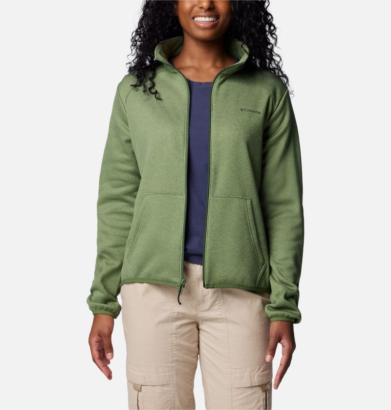 Green Women Columbia Col Hike Tech FZ Fleece Jackets | 35970527