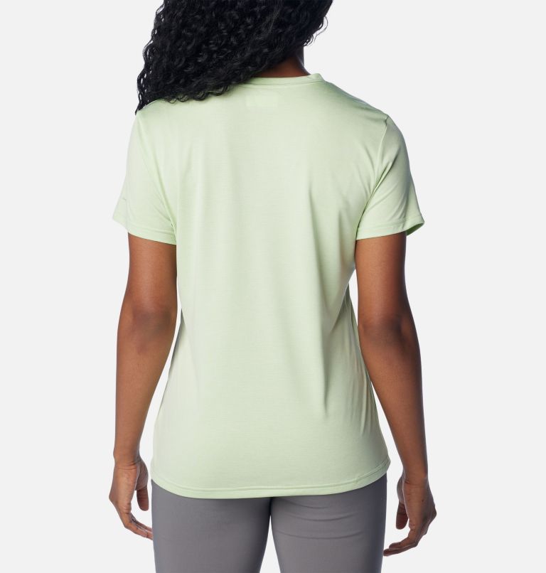 Green Women Columbia Hike™ V-Neck Technical T Shirts | 56234157