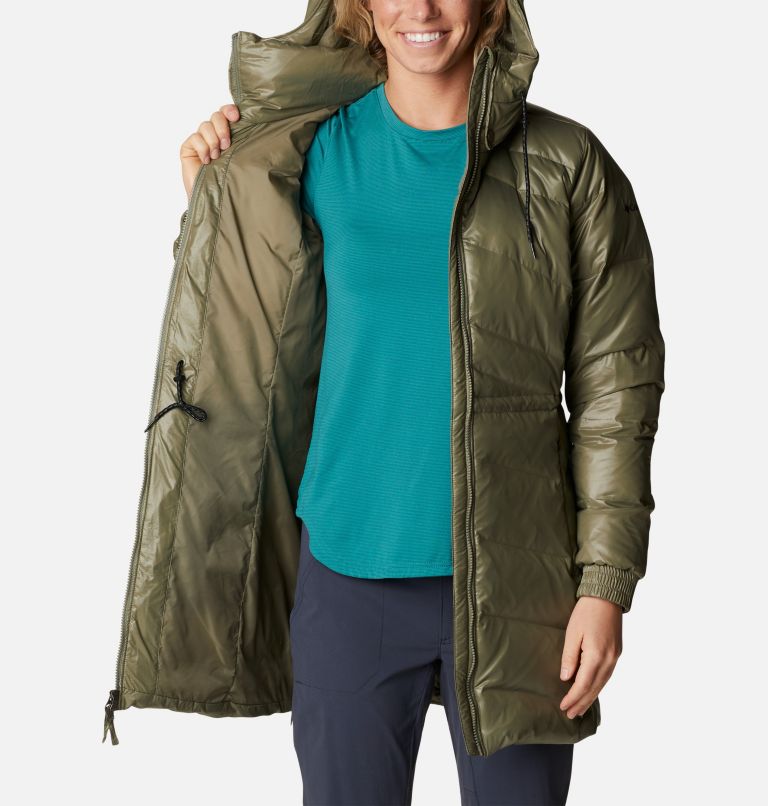 Green Women Columbia Icy Heights™ II Hooded Down Mid Puffer Jacket | 11258426